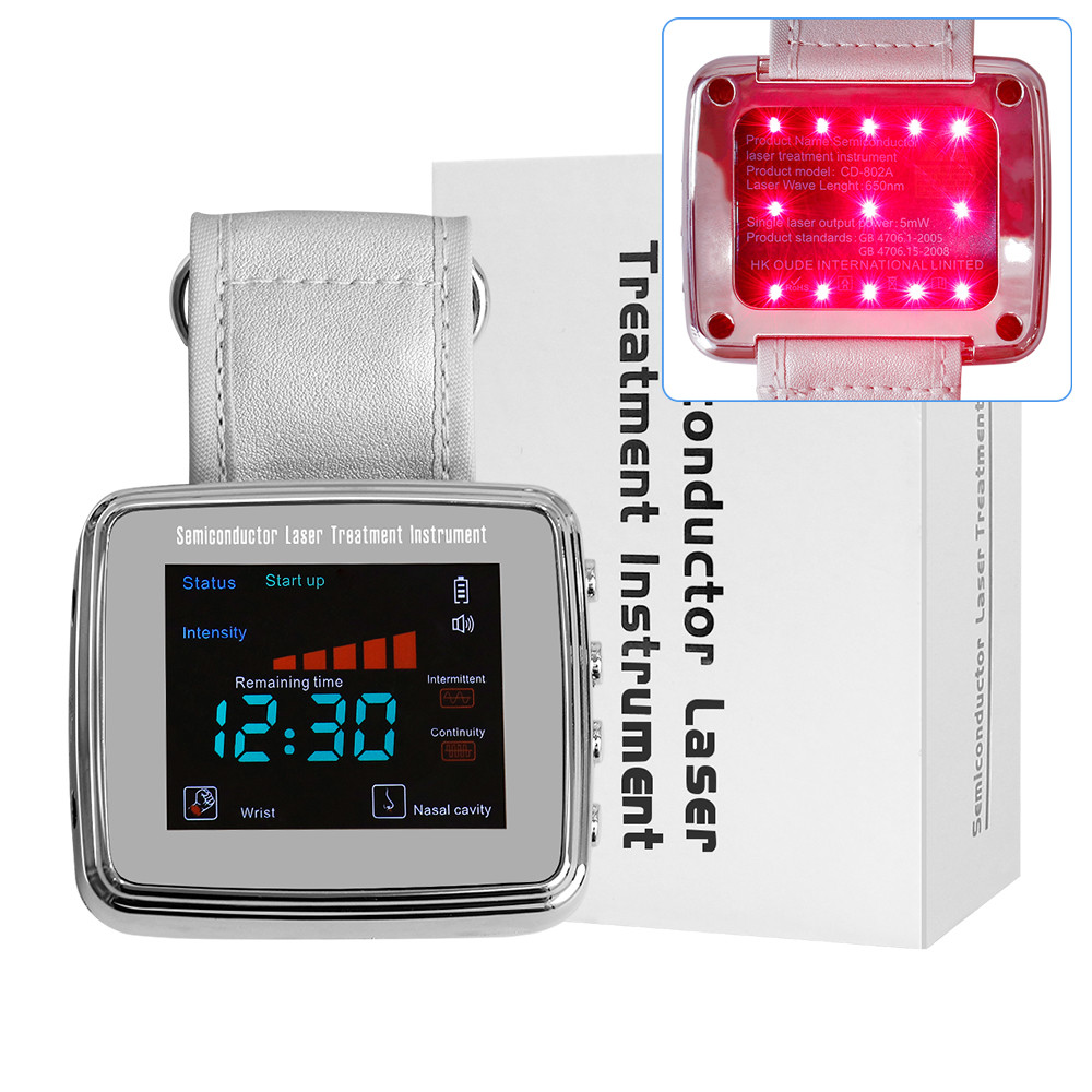 New Physiotherapy Equipment Low Level Laser Therapy Laser Watch 650nm Cold Laser Hypertension Diabet