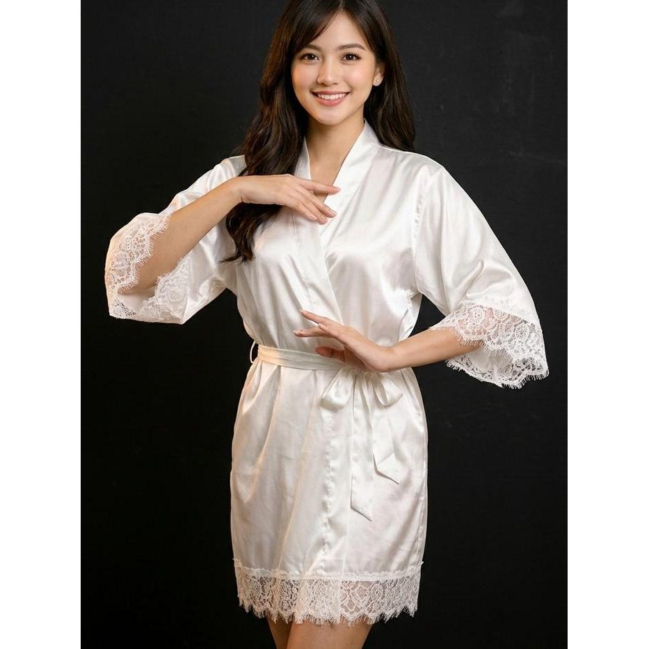 Diskon Lingerie Sexy Piyama Baju Tidur Wanita Kimono Lingerie Motif Renda New