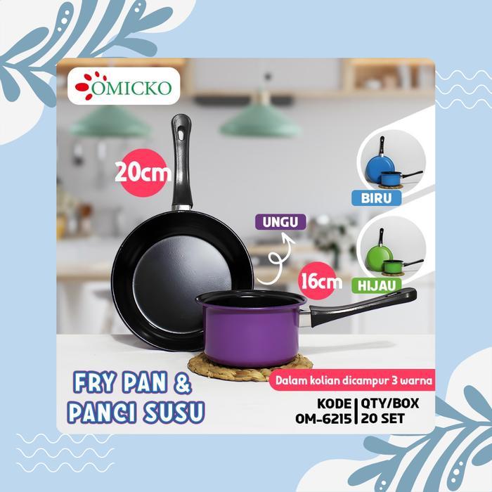 PROMO TEFLON DAN PANCI SET 2IN1/Panci Susu/Teflon Mini/Panci Multifungsi