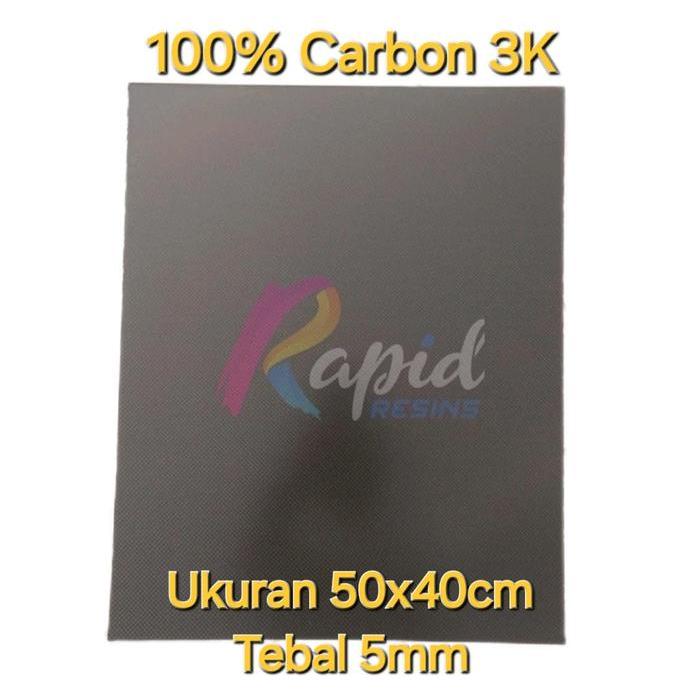 Pelat Serat Karbon Lembaran Carbon Fiber Sheet 5mm Plat