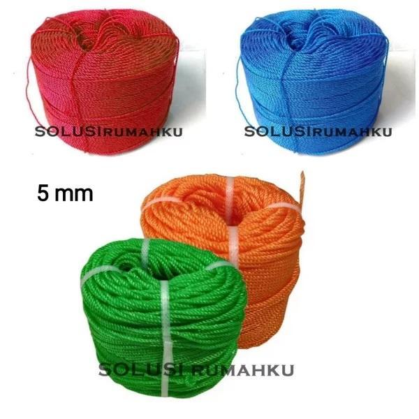 Tali Tambang Plastik 5Mm 1 Kg 1 Rido Flexible Lentur Satu Kilogram