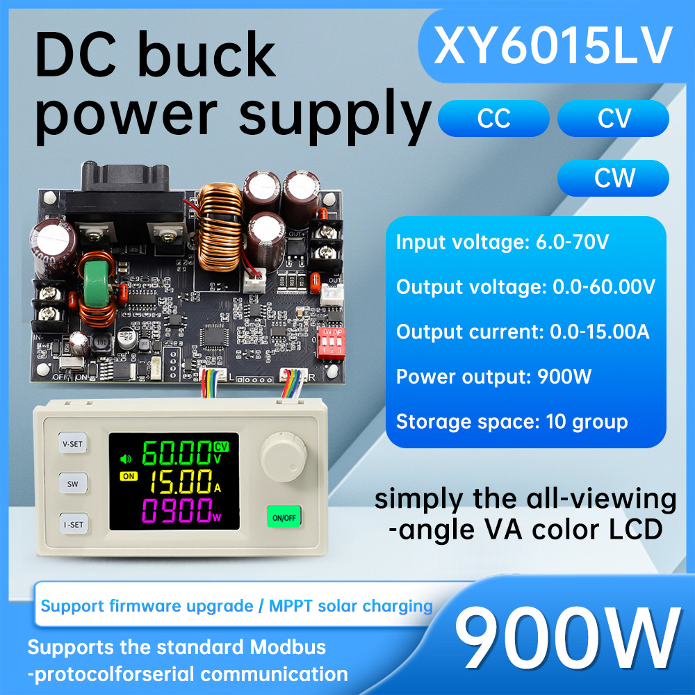 XY6015LV/XY6020LV DC Adjustable Buck Module 900W/1200W LCD Screen Buck Power Supply Constant Voltage