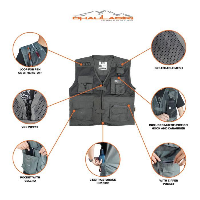 Dhaulagiri - Rompi Tactical - Armor Utility Vest - Rompi Safety - Vest Rompi Casual - Vest Rompi -