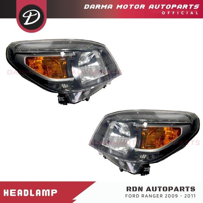 LAMPU DEPAN HEADLAMP FORD RANGER EVEREST 2009 - 2011 RDN AUTOLAMPS READY
