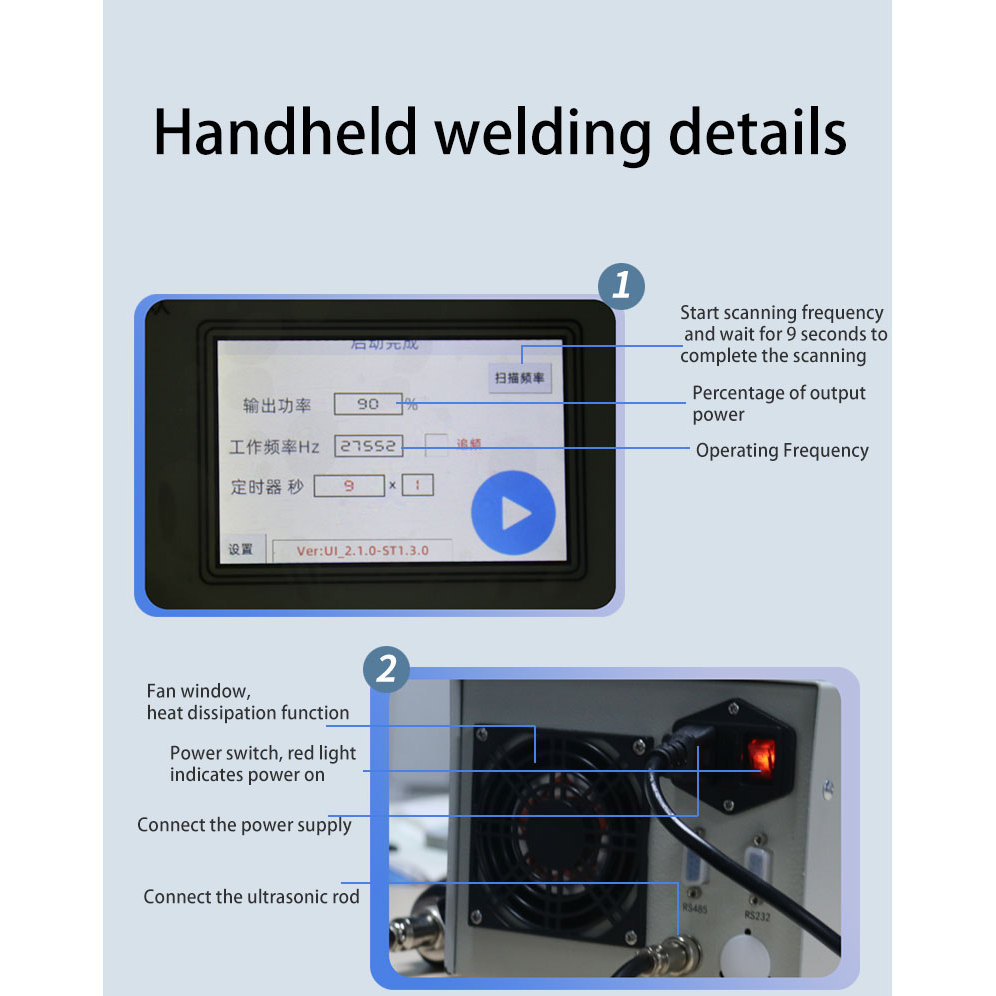 Ultrasonic Plastic Spot Welding Machine 2000W Plast Welder 28kHz Ultrasonic Welding Equipment Car