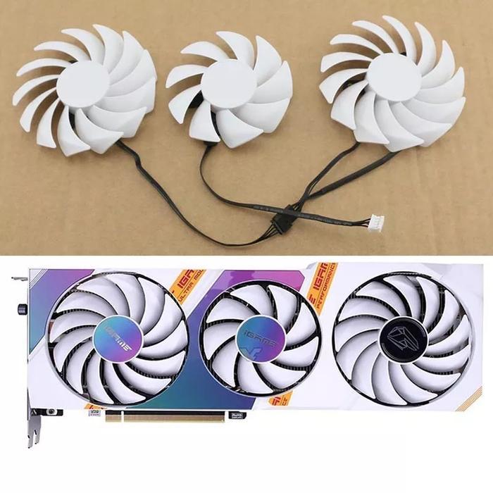 FAN KIPAS COLORFUL RTX 3060 3070 3080 TI VGA GPU ULTRA IGAME WHITE 88MM 75MM 4PIN TERMURAH