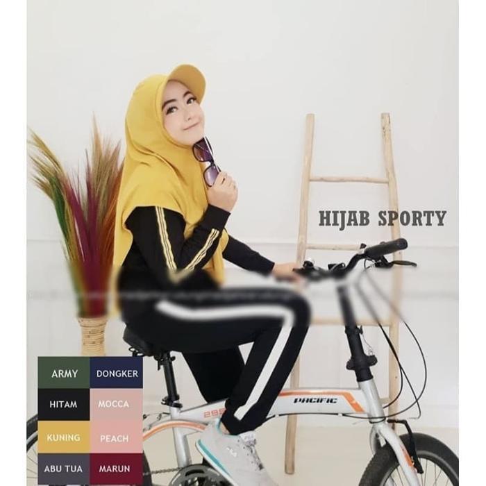 Hijab Sporty Topi/Hijab Kekinian Hijab Topi Dewasa Lembut Nyaman Kerudung Muslim Instan Terbaik