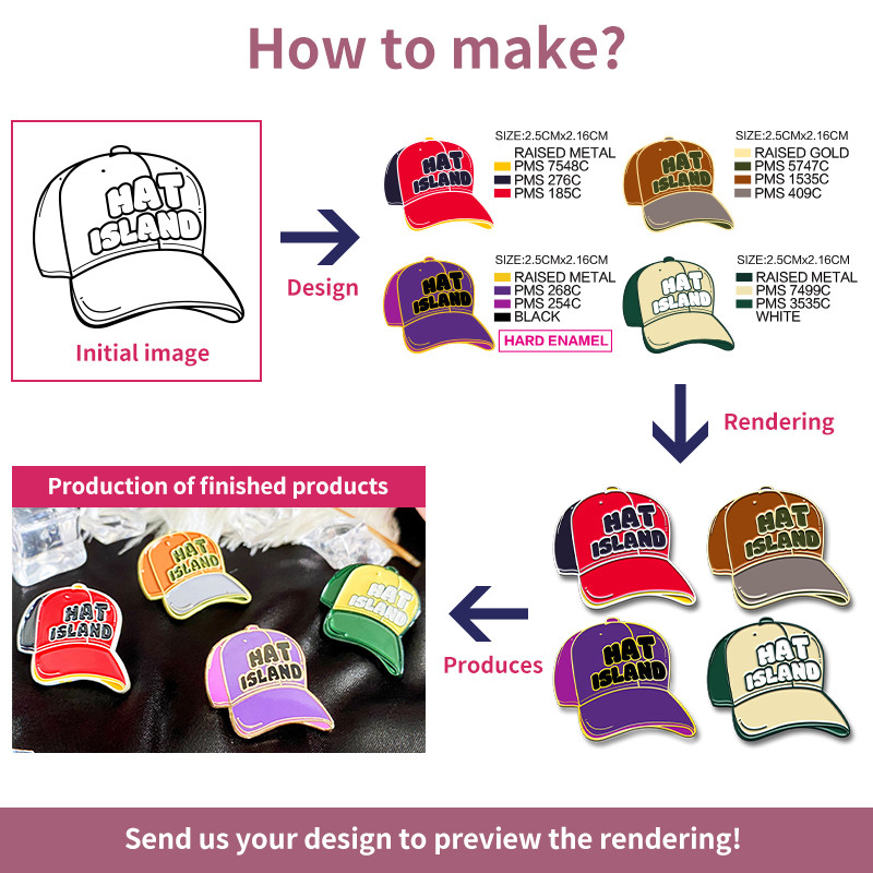 [Minimum 10pcs] Custom metal refrigerator magnet Soft enamel process Design Stamping 3D Hard enamel