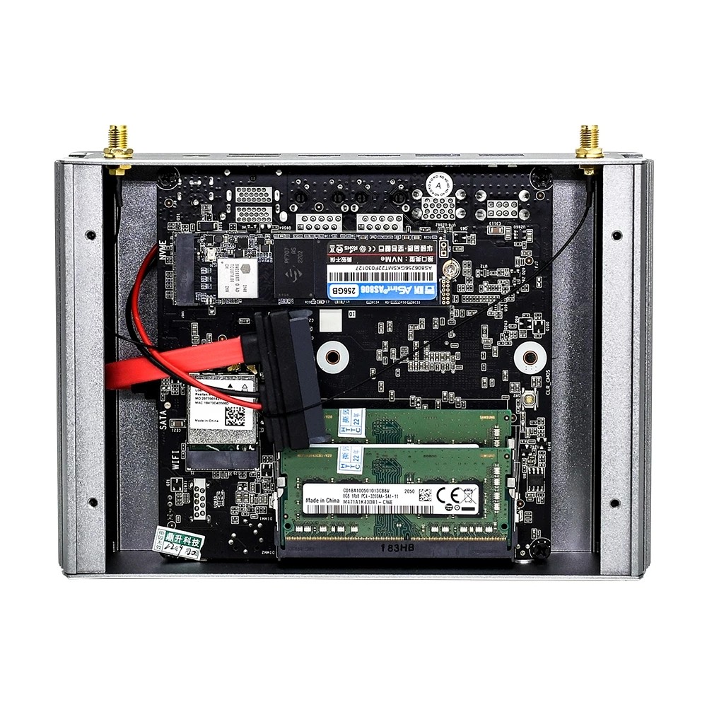 Topton Fanless Mini PC AMD Ryzen 7 7730U 8 Core 16 Threads Barebone PC Desktop Gaming Computer