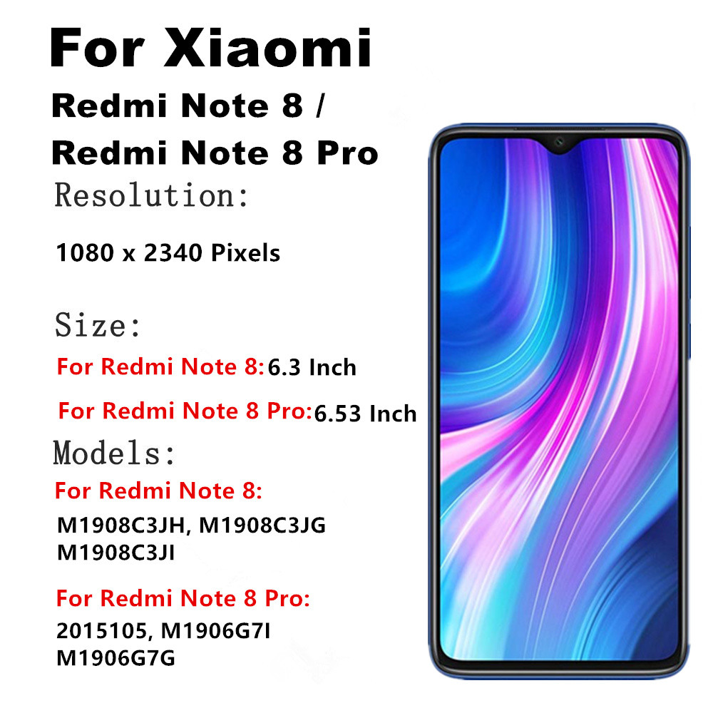 OEM LCD For Xiaomi Redmi Note 8 Pro LCD Display With Frame For Redmi Note 8 LCD Screen Digitizer LCD