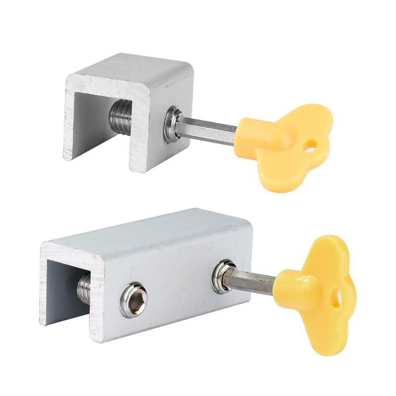 Security Anti-theft Key Lock Aluminum Alloy Window Sliding Doors Restrictor Door Household Hardware 