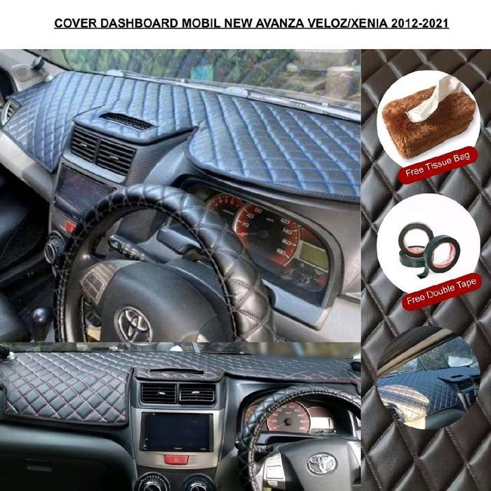 AKSESORIS INTERIOR MOBIL NEW AVANZA VELOZ XENIA 2012-2021 PELINDUNG DASHBOARD MOBIL FREE DOUBLE TAPE