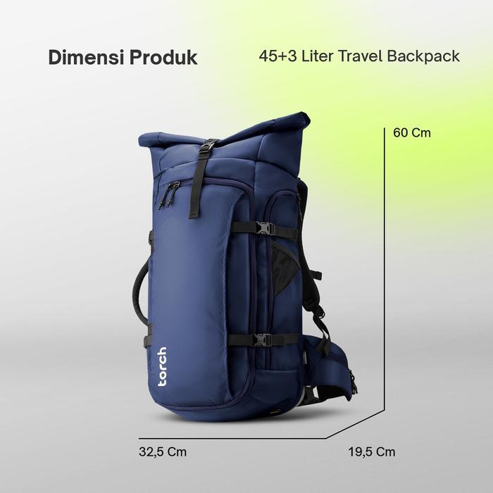 Torch Tas Ransel - Travel Backpack Anti Air Fujisawa #Gratisongkir
