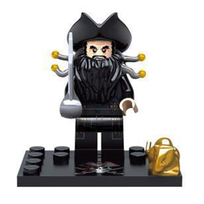 Navy Pirates Blocks Captain Jack Sparrow Caribbean Figure Blocks Building Toys Construction Bricks