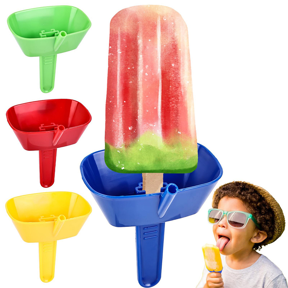4pc Portable Popsicle Protectors Drip Guard Holder for Kids Ice Cream Handheld Ice Cream NoDrop