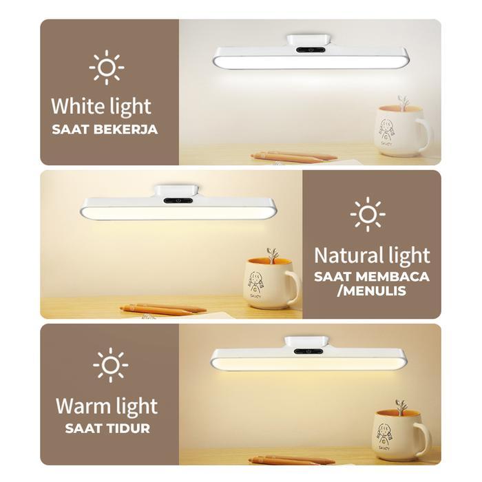 INNCOO Lampu Belajar Tempel LED Emergency Baterai Rechargable Magnetic LED Tempel Multifungsi