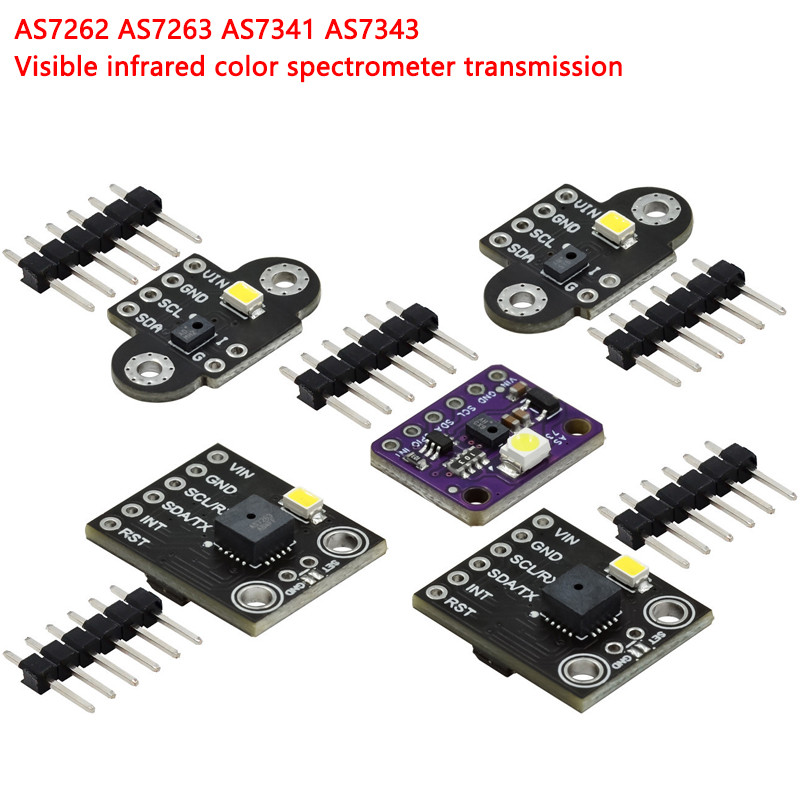 GY-AS7262 AS7263 AS7341 as7343, luz infrarroja visible, modulo de sensor color y espectometro