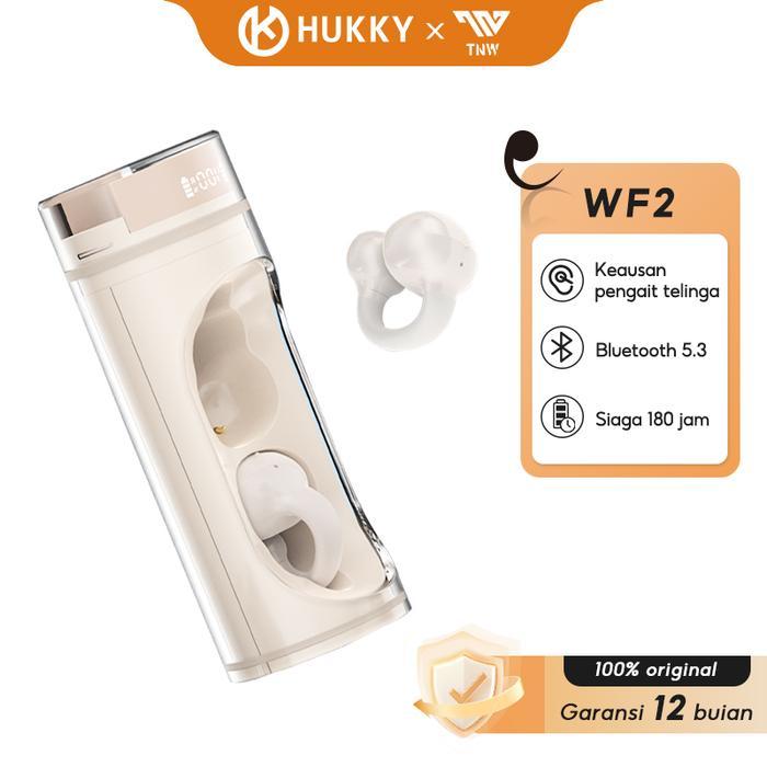 TNW WF2 Headset Bluetooth Original TWS Dapat Diputar Wireless Earphone 5.3 Telinga Klip Dual Mic