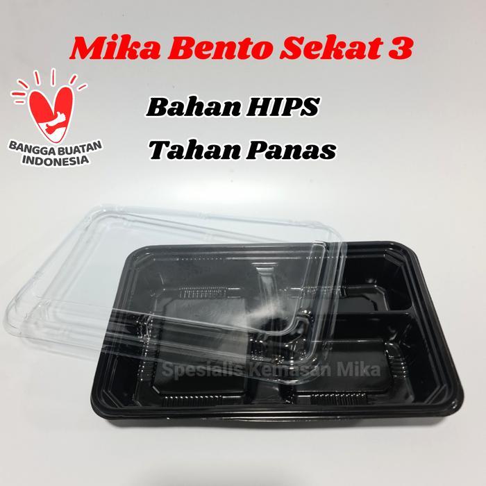 RWY - TRAY MIKA BENTO SEKAT 3 / TRAY BENTO 3 SEKAT / BOX BENTO.