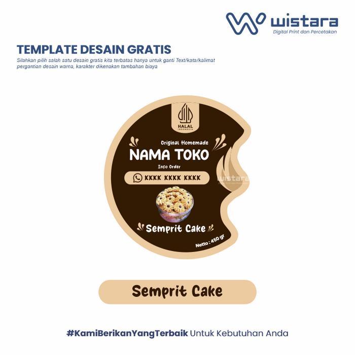 Stiker 100 Pcs Label Kemasan Kue Stiker Nastar Toples Stiker Kue Kering Toples Lebaran Free Cutting