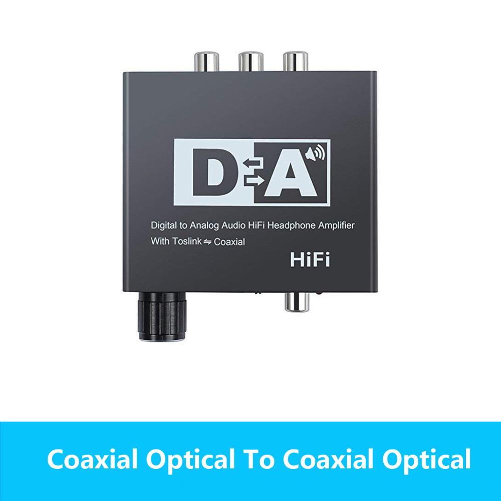 Coaxial SPDIF to Coaxial/Optical Toslink SPDIF RCA R/L Audio 3.5mm Jack Audio Converter Adapter With