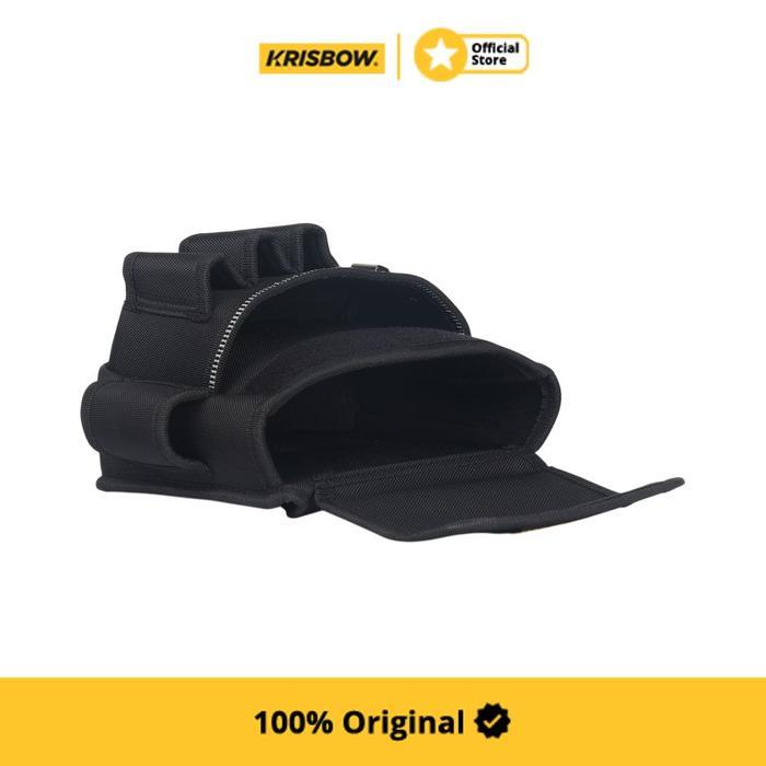 Krisbow Pouch Perkakas 2 Kompartemen - Hitam Tool Bag Tool Pouch