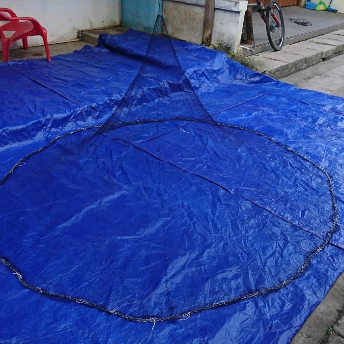 Jala Ikan Jala Udang 2 Meter Bahan Nilon Lubang Jari Kelingking Jala Lempar Murah