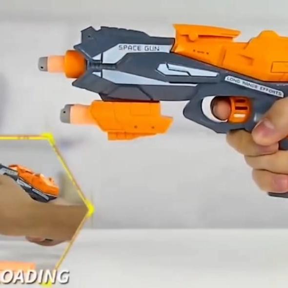 Mainan anak Pistol Nerf Soft Bullet Gun & Papan Target Otomatis 999-3