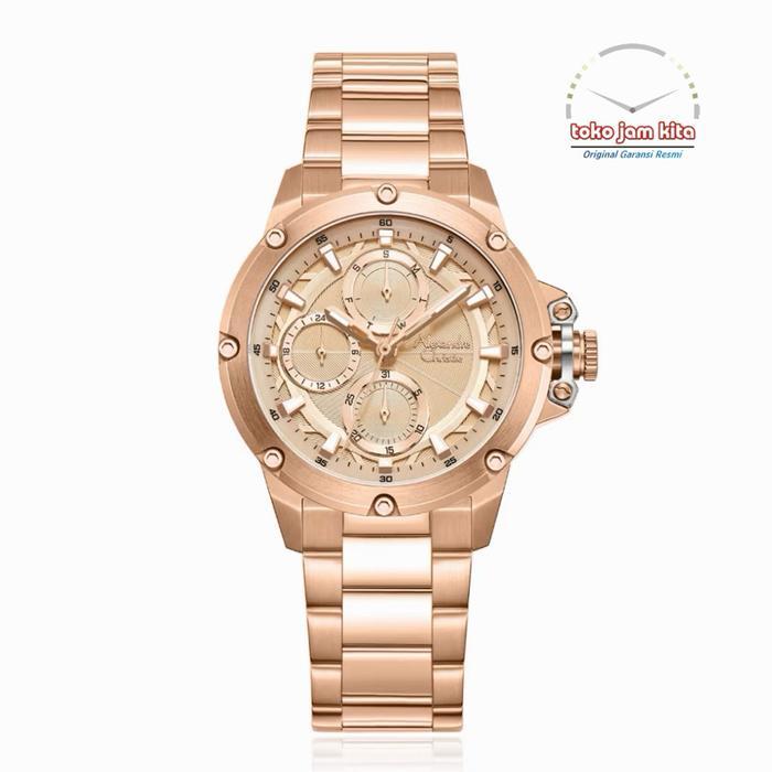 Jam Tangan Alexandre Christie AC 6564 Original - Cewek Rosegold
