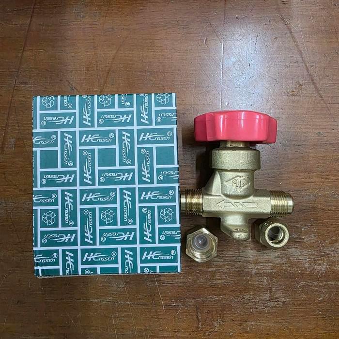 Hand Valve Refrigerant Ac Hs 1/2" Stop Kran Refrigerant Ac 1/2" Merk Hs Terjamin