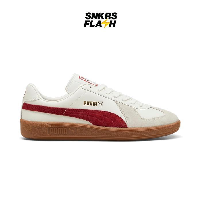 Sepatu Sneakers Pria PUMA ARMY TRAINER WHITE RED GUM - 38660718