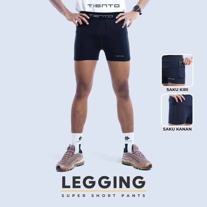 Tiento Celana Legging Pendek Pria Olahraga Lari Short Pants Leging Running Xceleration