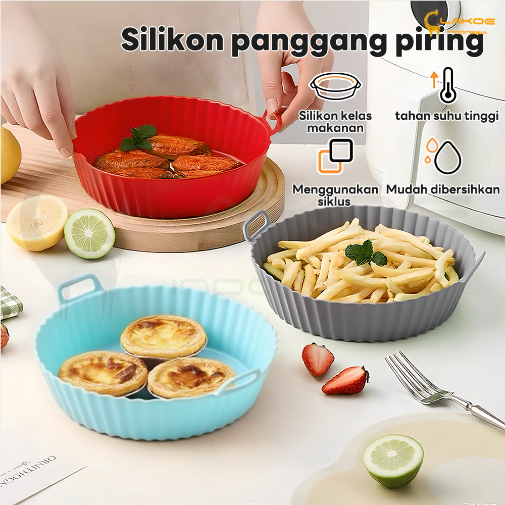 LAKOE Alas Air Fryer Tray Air Fryer Silikon Loyang Air Fryer Tahan Panas