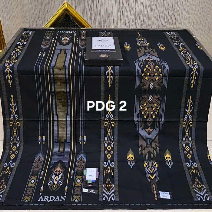 Sarung Ardan Family Terbaru Rayon Print Bukan Songket Warna & Husus Hitam Keren Pasti Diskon