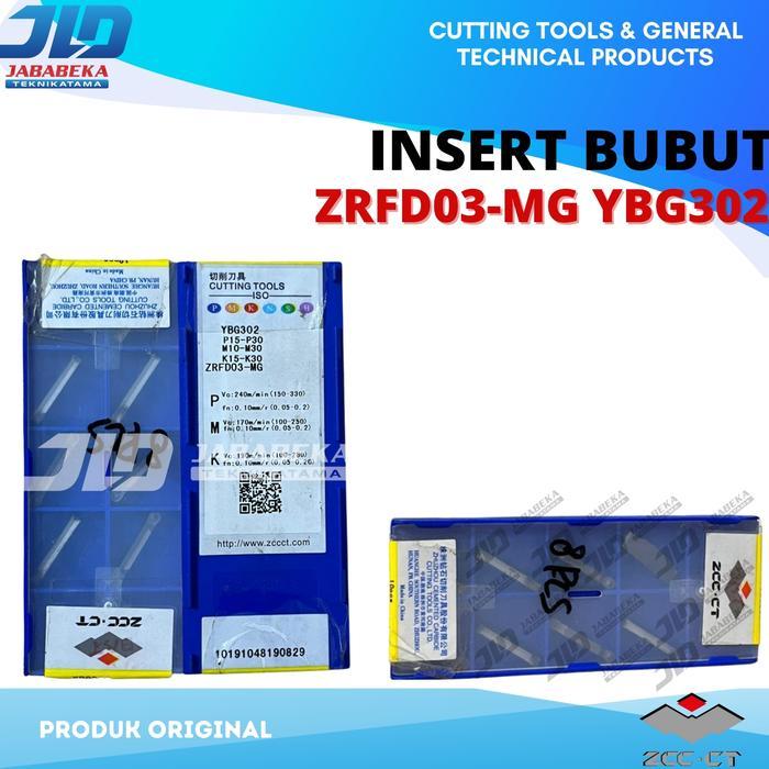 Insert ZRFD03-MG YBG302 Insert Potong Grooving 3mm ZRFD 03 MG YBG 302 ZCC.CT Original