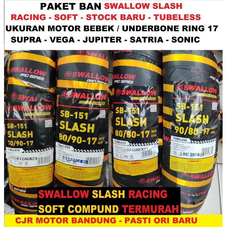 PAKET SEPASANG BAN RACING MOTOR BEBEK RING 17 SOFT SLASH