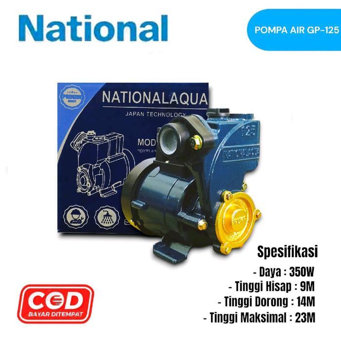 National Mesin Pompa Air Gp-125 Sanyo Sni 125Watt Trans Win Efos Aqua King Queen Pompa Dorong Sedot