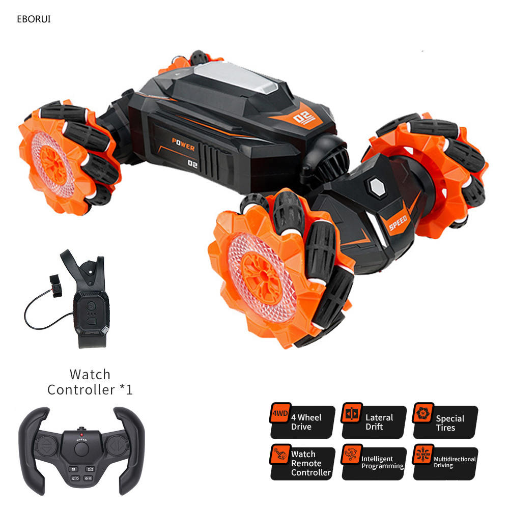 JJRC Q106 RC Twist Car Spray Stunt Car 2.4GHz 4WD RC Drift Car Music