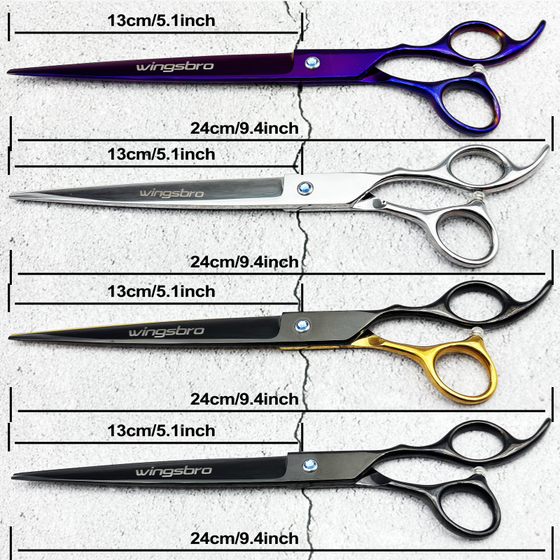wingsbro 9 inch Professional pet shop scissors, dog grooming scissors straight scissors suitable for