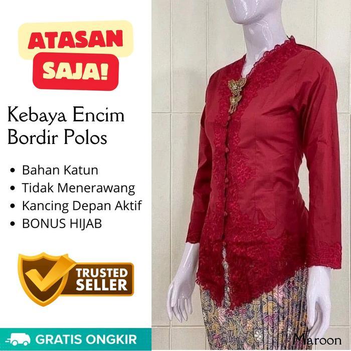 Atasan Kebaya Encim Kartini Free Hijab Kebaya Modern Kebaya Jumbo Kebaya Wisuda Kebaya Pesta Kebaya