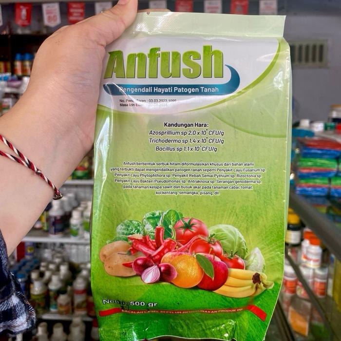Terlaris Fungisida Anfush Trichoderma - 500Gram - Pupuk Pengendali Hayati Anfush - Saco-P