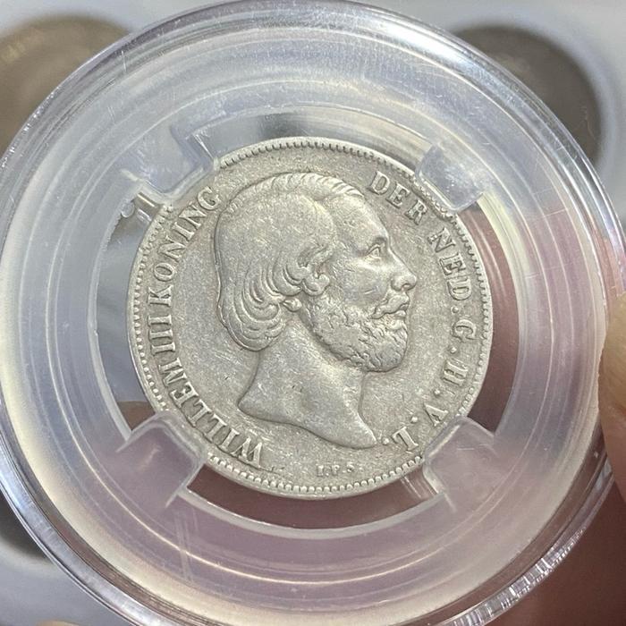 Uang koin silver 1 Gulden Willem 3