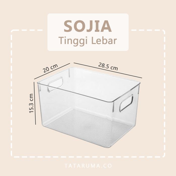 Sojia - Tempat Penyimpanan Makanan Kontainer Box Kulkas Akrilik Besar