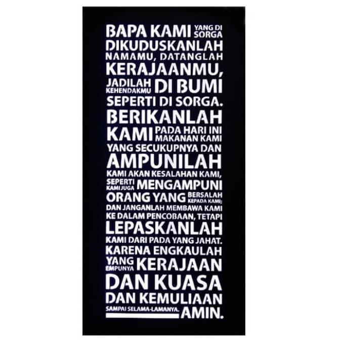 pajangan dinding Doa bapa kami untuk rumah