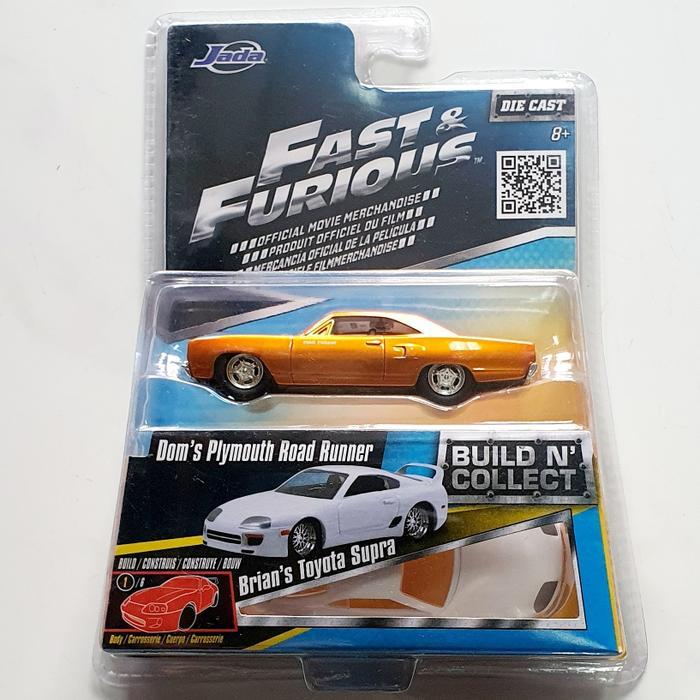 Jada Fast & Furious Dom's Plymouth Road Runner Skala 1:55 Die Cast Mainan Mobil Diecast Build N