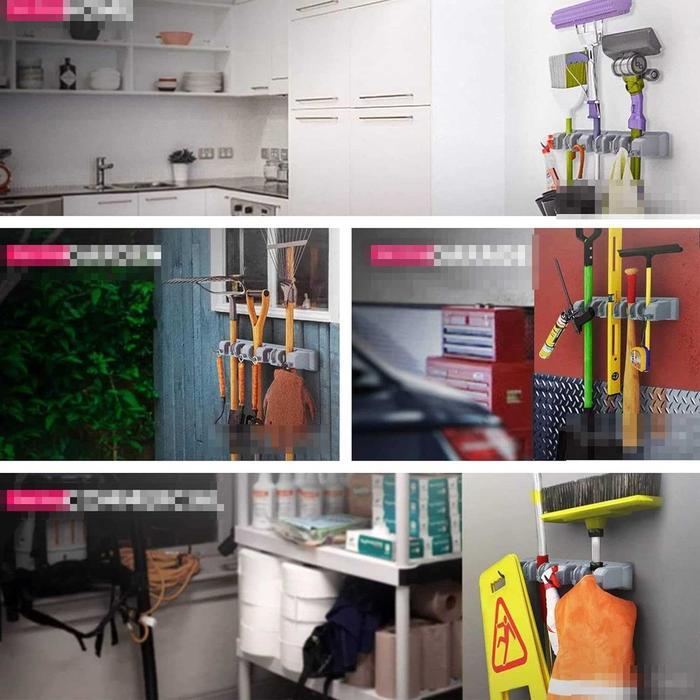 Gantungan Sapu Cantolan Pel Pengki Sapu Broom Storage Rack Multifungsi