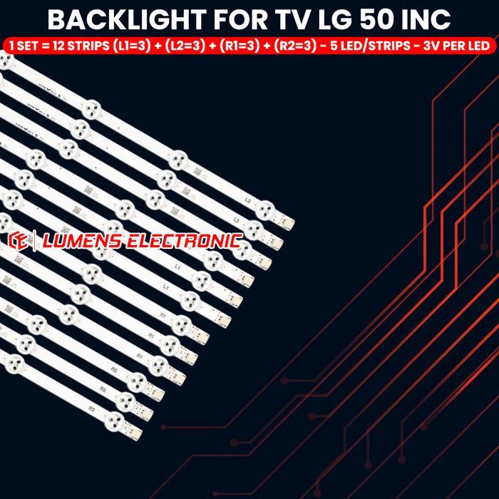 BACKLIGHT TV LG 50 INCH 50LN5100 50LN5400 50LN5700 50LA6200 50LA6130 LAMPU BL LED 50LN 50LA 3V