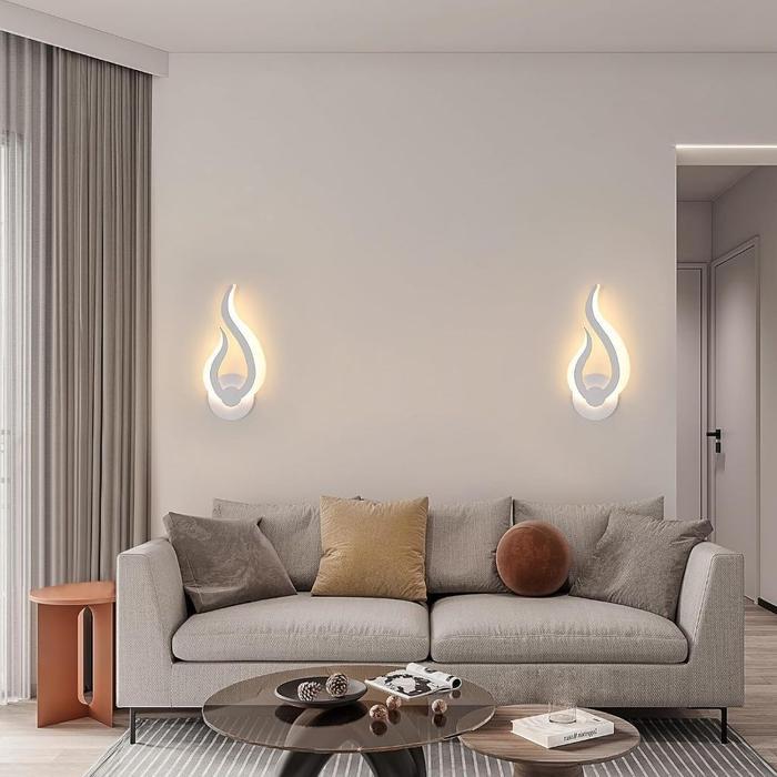 neww Lampu kamar aesthetic hias ruang tamu dinding led modern lampu wall moulding tidur vintage