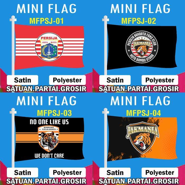 MINI FLAG PERSIJA /BENDERA PERSIJA /CETAK BENDERA CUSTOM FULL PRINTING