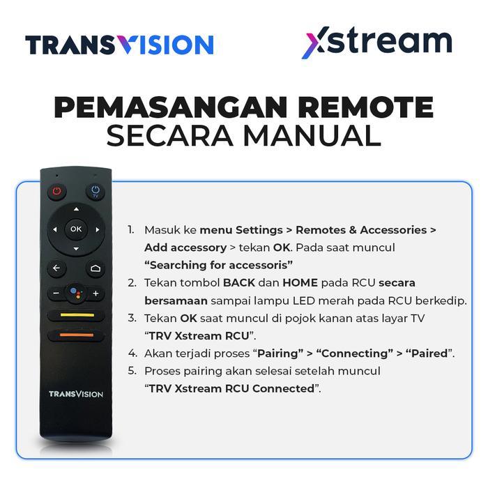 "New" REMOTE TV BOX Transvision for Xstream 2nd Gen
